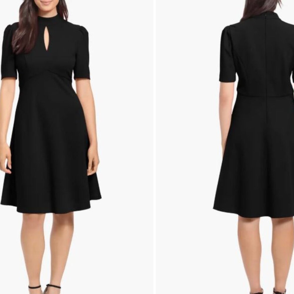London Times Keyhole Fit & Flare Dress, Size 14